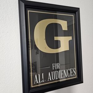 Black Framed 'G for All Audiences' Wall Art